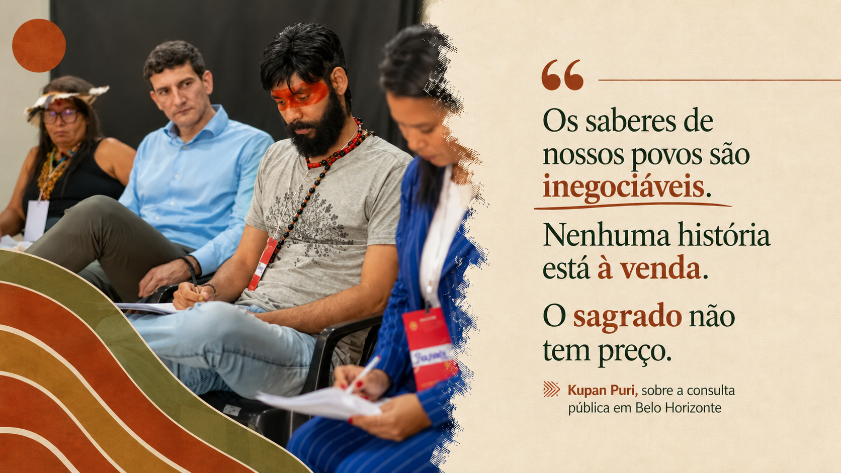 Arte sobre a proteção dos saberes tradicionais discutida em consulta do Ministério da Cultura